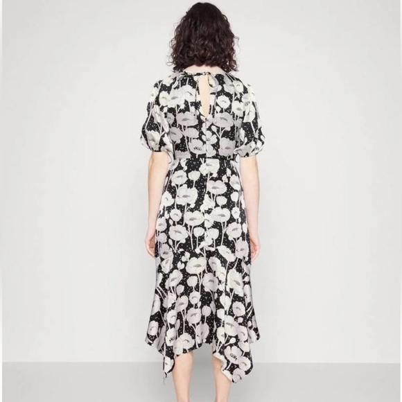 Ted Baker Black Abriee Puff Sleeve Midi Dress - Picture 13 of 16